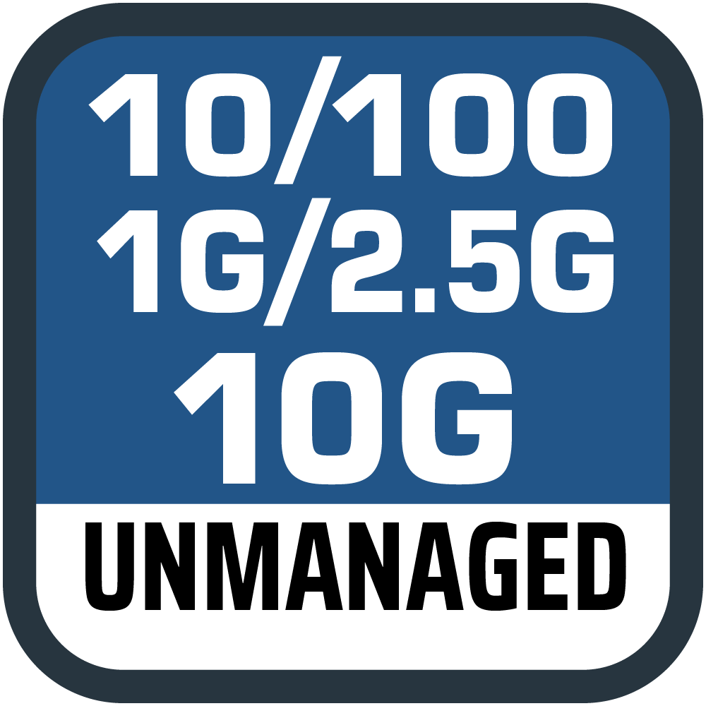 10/100 1G/2.5G 10G Unmanaged