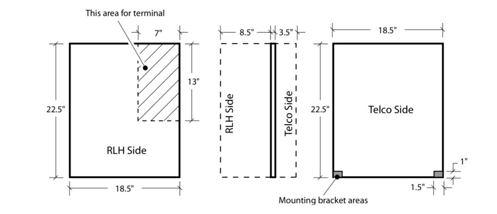 Semi-Buried Pedestal (Type-03) Dimensions