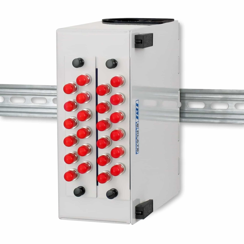 Slimline 2 Plate Fiber Patch Panel - DIN Mount