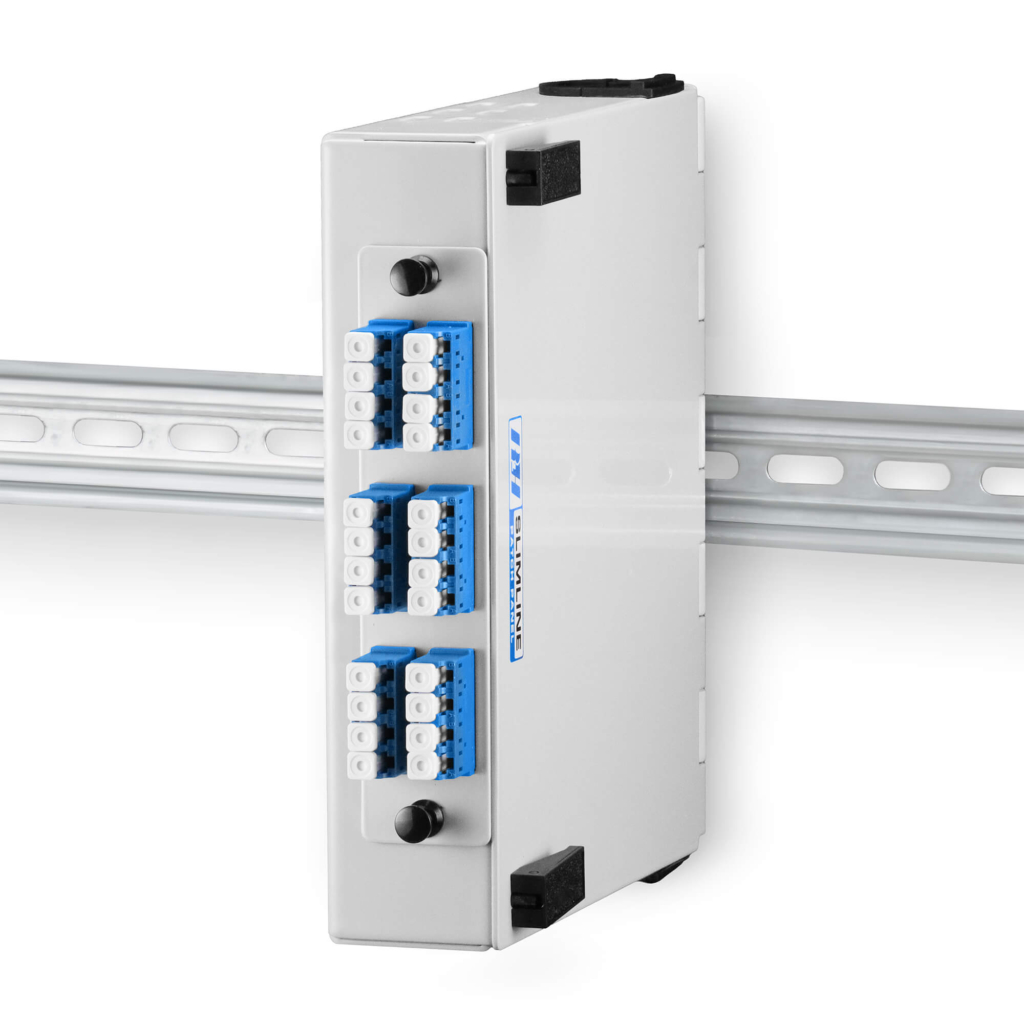 Slimline Fiber Patch Panel - 24 Fiber LC Quad Adapter