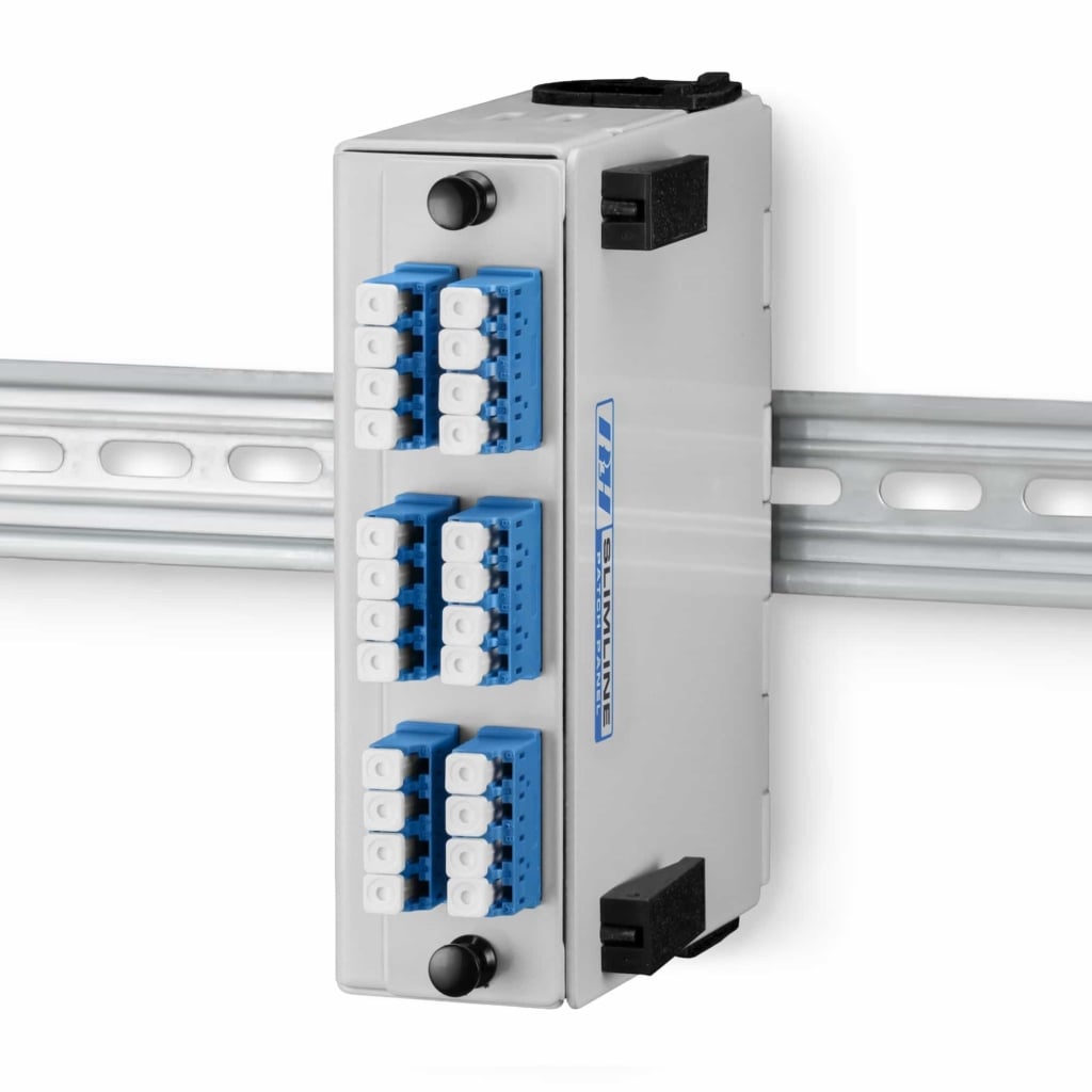 Slimline Nano Fiber Patch Panel - 24 Port LC Quad Adapter