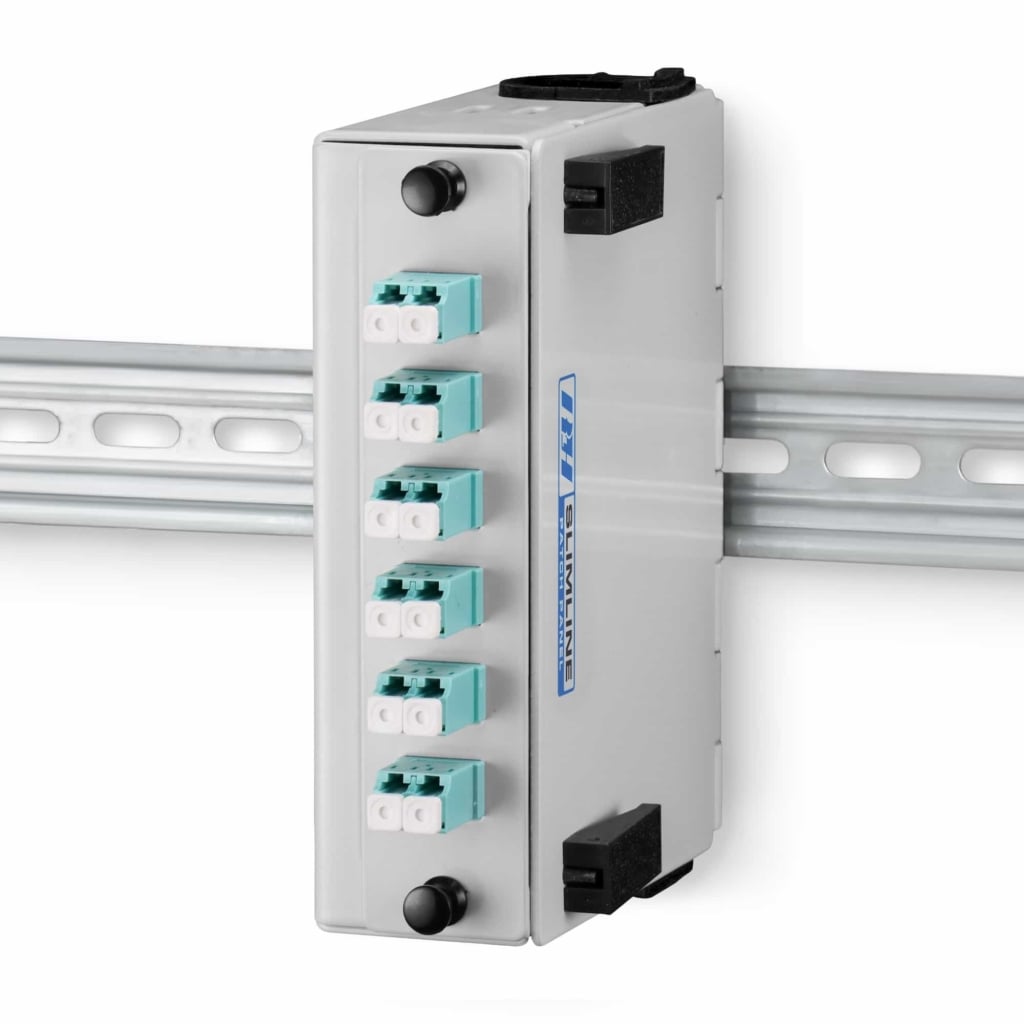 Slimline Nano Fiber Patch Panel - 6 Port LC Duplex Adapter