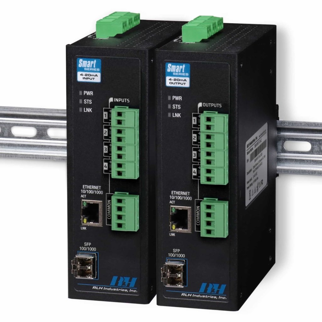 Ethernet I/O - Smart 4 Analog (4~20mA) Input/Output - DIN Mount