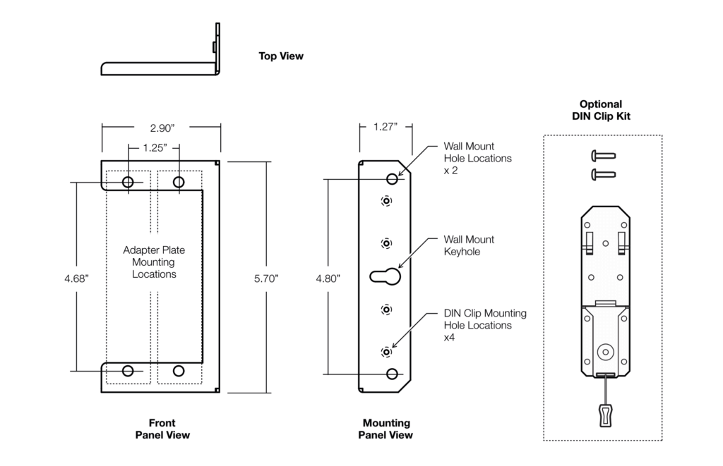 Toro Fiber Adapter Plate Bracket Dimensions